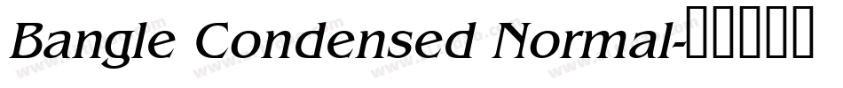 Bangle Condensed Normal字体转换